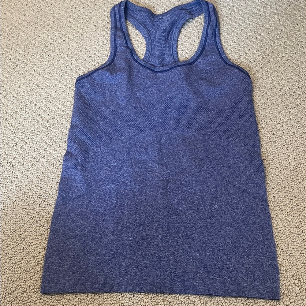 lululemon athletica Heathered Navy Racerback Tank Top